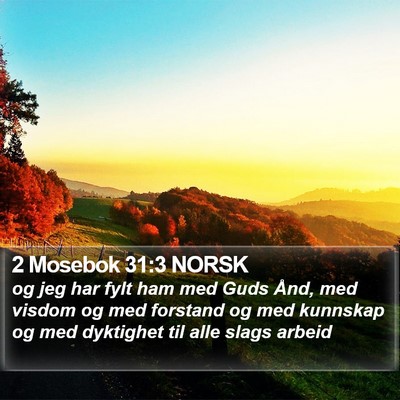2 Mosebok 31:3 NORSK Bible Verse Image
