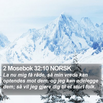 2 Mosebok 32:10 NORSK Bible Verse Image