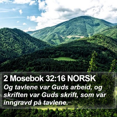 2 Mosebok 32:16 NORSK Bible Verse Image