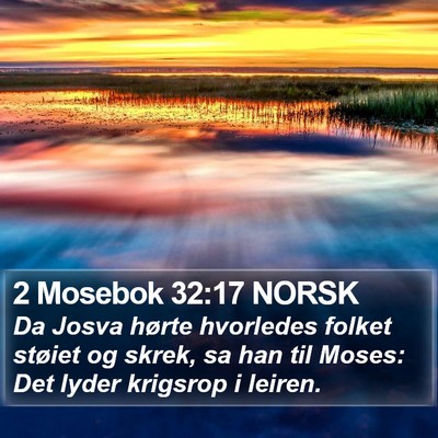 2 Mosebok 32:17 NORSK Bible Verse Image