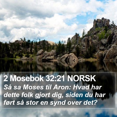 2 Mosebok 32:21 NORSK Bible Verse Image
