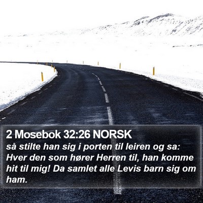 2 Mosebok 32:26 NORSK Bible Verse Image