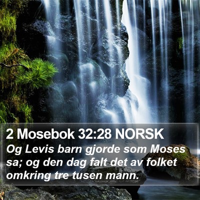 2 Mosebok 32:28 NORSK Bible Verse Image