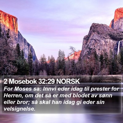 2 Mosebok 32:29 NORSK Bible Verse Image