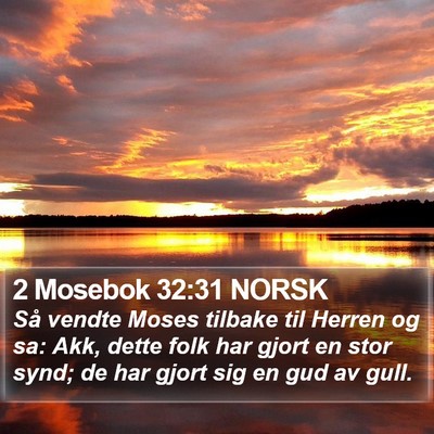 2 Mosebok 32:31 NORSK Bible Verse Image