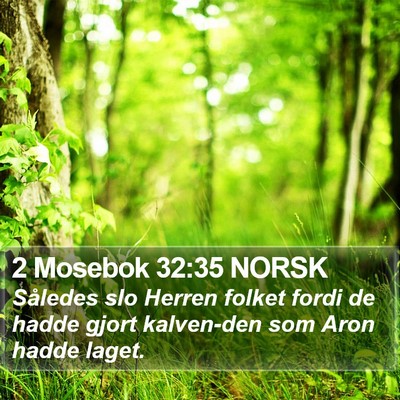2 Mosebok 32:35 NORSK Bible Verse Image