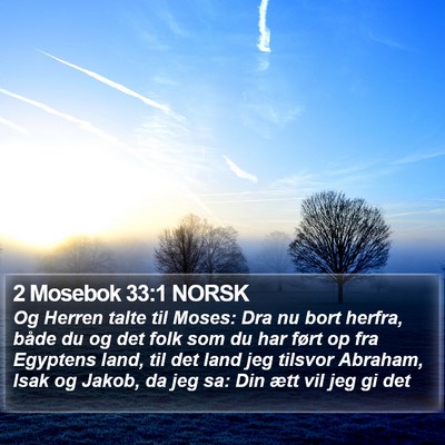 2 Mosebok 33:1 NORSK Bible Verse Image