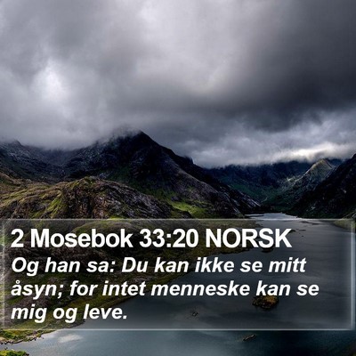 2 Mosebok 33:20 NORSK Bible Verse Image