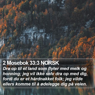 2 Mosebok 33:3 NORSK Bible Verse Image