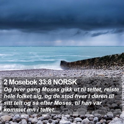 2 Mosebok 33:8 NORSK Bible Verse Image