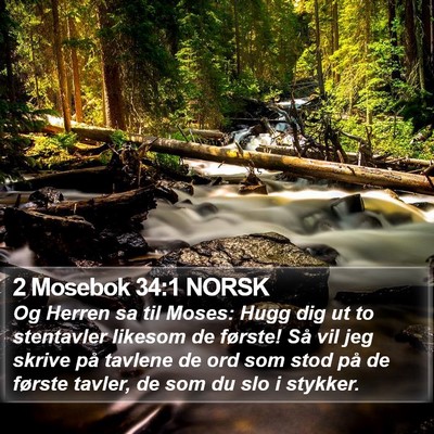 2 Mosebok 34:1 NORSK Bible Verse Image