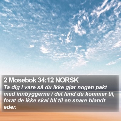 2 Mosebok 34:12 NORSK Bible Verse Image