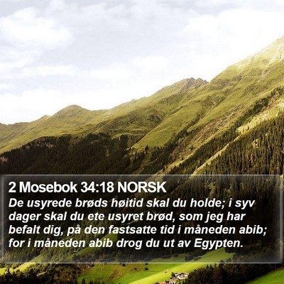 2 Mosebok 34:18 NORSK Bible Verse Image