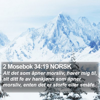 2 Mosebok 34:19 NORSK Bible Verse Image