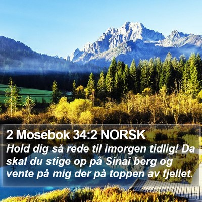 2 Mosebok 34:2 NORSK Bible Verse Image