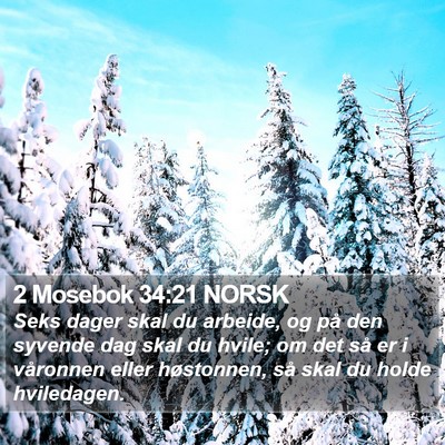 2 Mosebok 34:21 NORSK Bible Verse Image