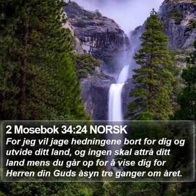 2 Mosebok 34:24 NORSK Bible Verse Image