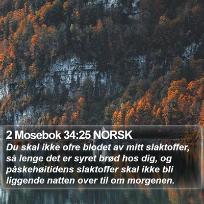 2 Mosebok 34:25 NORSK Bible Verse Image
