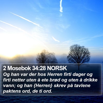 2 Mosebok 34:28 NORSK Bible Verse Image