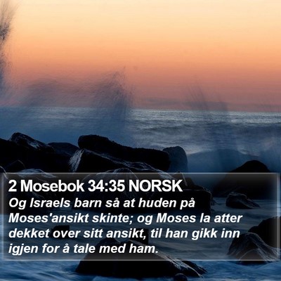 2 Mosebok 34:35 NORSK Bible Verse Image