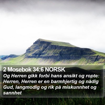 2 Mosebok 34:6 NORSK Bible Verse Image