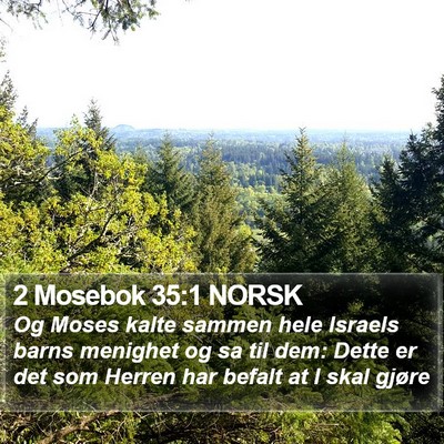 2 Mosebok 35:1 NORSK Bible Verse Image