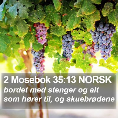 2 Mosebok 35:13 NORSK Bible Verse Image