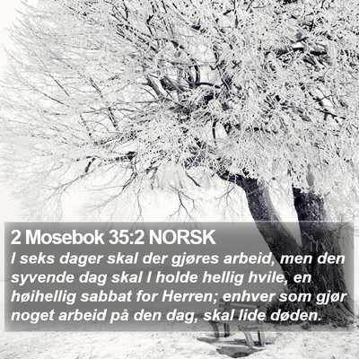 2 Mosebok 35:2 NORSK Bible Verse Image