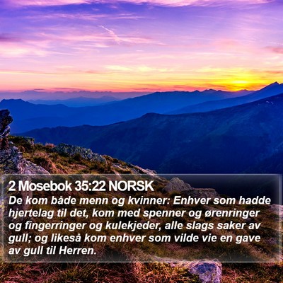 2 Mosebok 35:22 NORSK Bible Verse Image