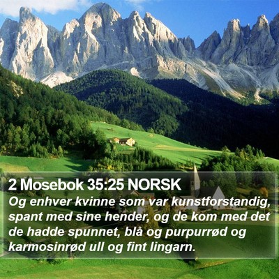 2 Mosebok 35:25 NORSK Bible Verse Image