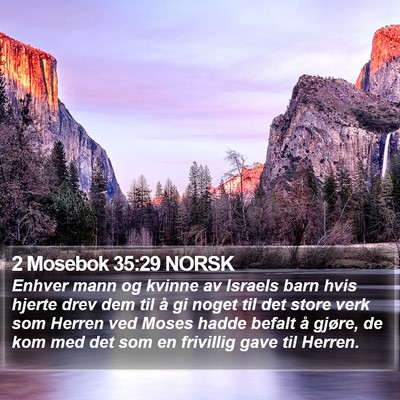 2 Mosebok 35:29 NORSK Bible Verse Image