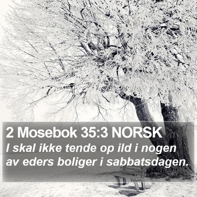 2 Mosebok 35:3 NORSK Bible Verse Image