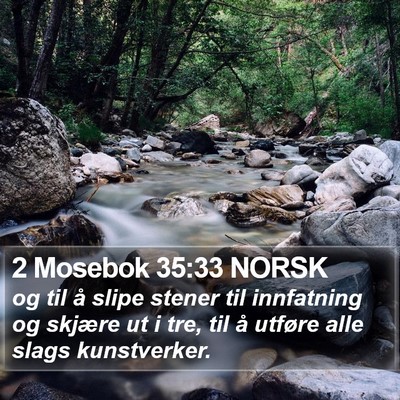 2 Mosebok 35:33 NORSK Bible Verse Image