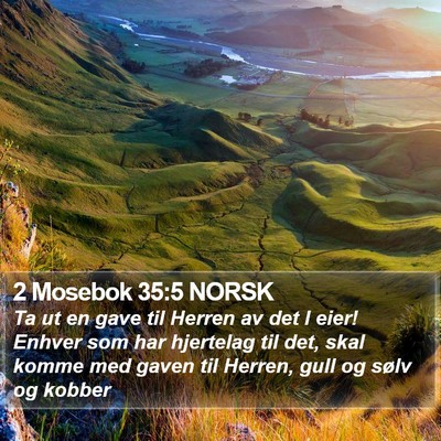 2 Mosebok 35:5 NORSK Bible Verse Image