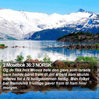 2 Mosebok 36:3 NORSK Bible Verse Image