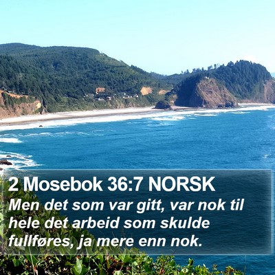 2 Mosebok 36:7 NORSK Bible Verse Image