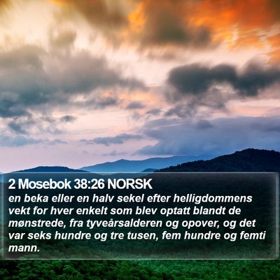 2 Mosebok 38:26 NORSK Bible Verse Image
