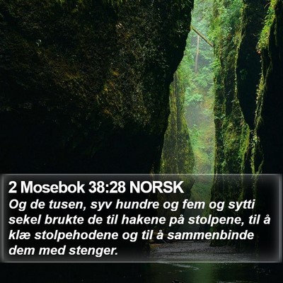 2 Mosebok 38:28 NORSK Bible Verse Image