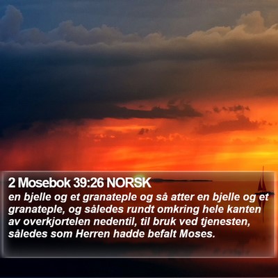 2 Mosebok 39:26 NORSK Bible Verse Image