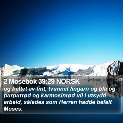2 Mosebok 39:29 NORSK Bible Verse Image