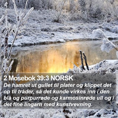 2 Mosebok 39:3 NORSK Bible Verse Image