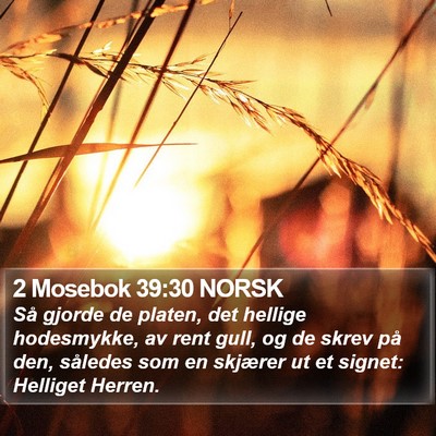 2 Mosebok 39:30 NORSK Bible Verse Image