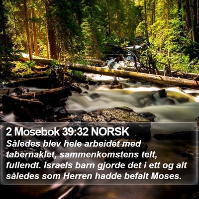 2 Mosebok 39:32 NORSK Bible Verse Image