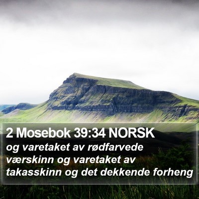 2 Mosebok 39:34 NORSK Bible Verse Image