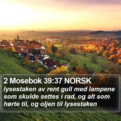 2 Mosebok 39:37 NORSK Bible Verse Image
