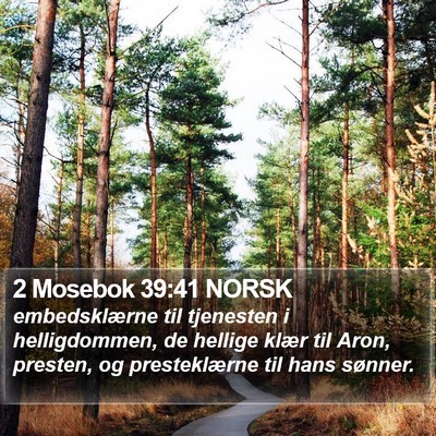 2 Mosebok 39:41 NORSK Bible Verse Image