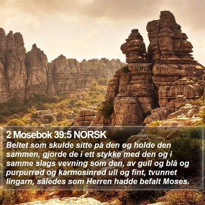 2 Mosebok 39:5 NORSK Bible Verse Image