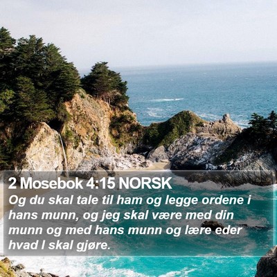 2 Mosebok 4:15 NORSK Bible Verse Image