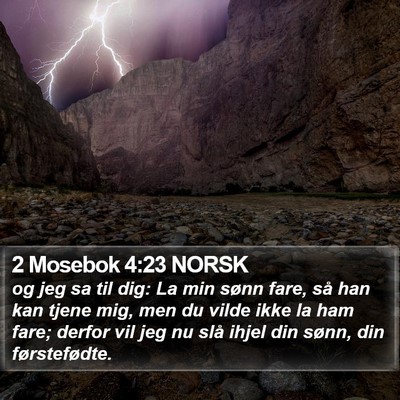 2 Mosebok 4:23 NORSK Bible Verse Image