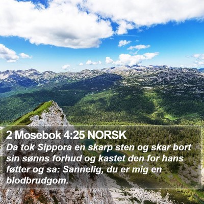 2 Mosebok 4:25 NORSK Bible Verse Image